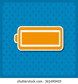 battery icon, vector illustration. Flat design style