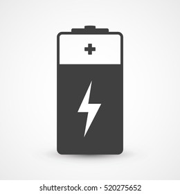 Battery icon, vector illustration, flat design