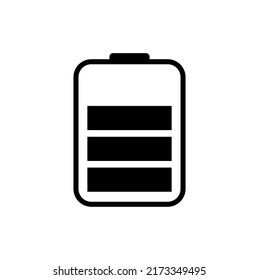 ilustración vectorial de icono de batería aislada en fondo blanco