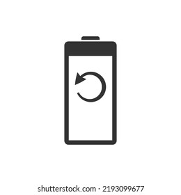 Icono de la batería. Ilustración vectorial aislada en fondo blanco.
