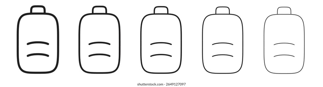 Batteriesymbol, Vektorgrafik einzeln
