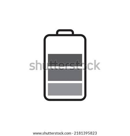 battery icon vector illustration logo design