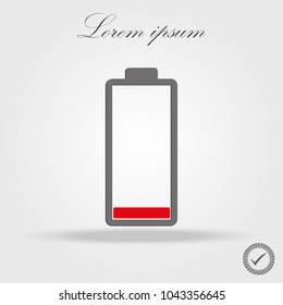 Battery icon Vector Illustration on the white background.