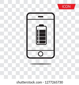 Battery icon Vector Illustration on the white background.