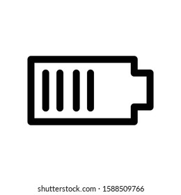 Battery icon Vector Illustration on the white background.