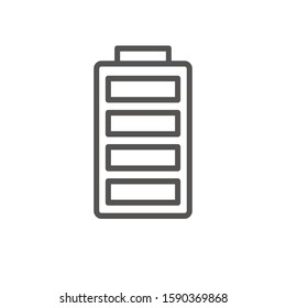 Battery icon Vector Illustration on the white background.