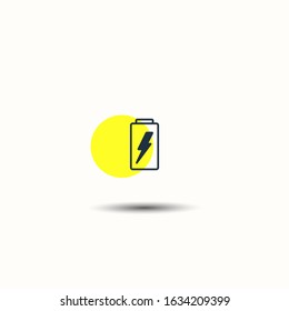 Battery icon Vector Illustration on the white background.