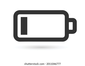 Battery icon Vector Illustration on the white background.
