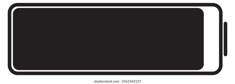 Battery icon vector illustration on isolated background. Isolated black smartphone battery level indicator icons. Battery icon  design. 
