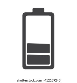 Battery icon Vector Illustration on the white background.