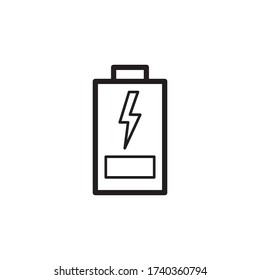 Estilo de iluminación del vector de iconos de la batería