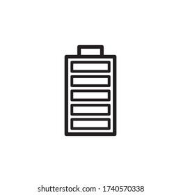 Estilo de iluminación del vector de iconos de la batería