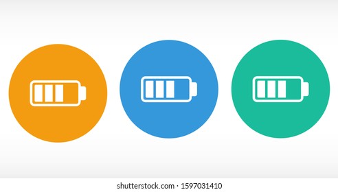 battery icon vector illustration template logo design.battery icon vector level indicators. Flat battery icons for design.battery icon vector Concept. icon vector automotive 