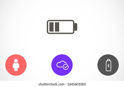 battery icon vector illustration template logo design.battery icon vector level indicators. Flat battery icons for design.battery icon vector Concept. icon vector automotive