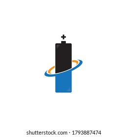 battery icon vector illustration template logo design