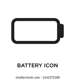 Battery icon vector isolated on white background for your web and mobile app design, Battery logo concept