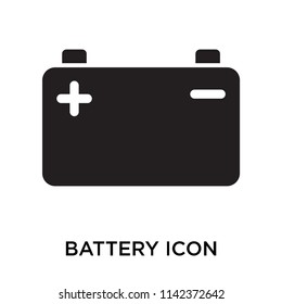 Battery icon vector isolated on white background for your web and mobile app design, Battery logo concept
