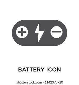 Battery icon vector isolated on white background for your web and mobile app design, Battery logo concept