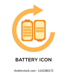 Battery icon vector isolated on white background for your web and mobile app design, Battery logo concept