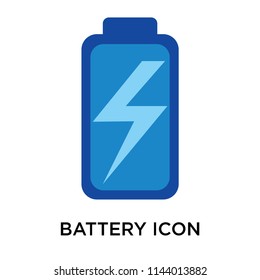 Battery icon vector isolated on white background for your web and mobile app design, Battery logo concept