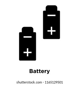 Battery icon vector isolated on white background, Battery transparent sign , black symbols