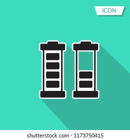 Battery icon vector isolated on white background.