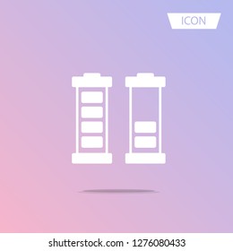 Battery icon vector isolated on white background.