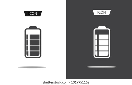 battery icon vector isolated on white background.