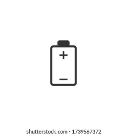 Vector de icono de la batería aislado en fondo blanco, 