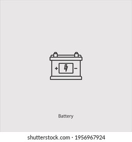 battery icon vector isolated on white background