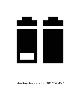 Icono vectorial de icono de la batería, aislado en fondo blanco