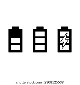 battery icon vector  isolated on background