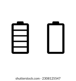 battery icon vector  isolated on background
