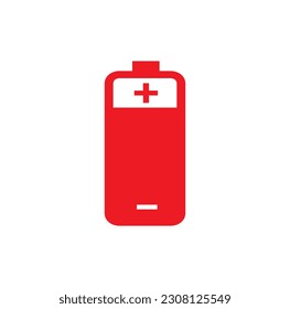vector de icono de batería aislado en segundo plano