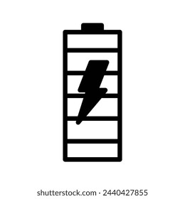 battery icon vector isolated on white