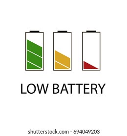 Battery icon vector isolated on white background for web and mobile
