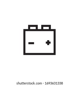 Icono de la batería, diseño del logotipo vectorial