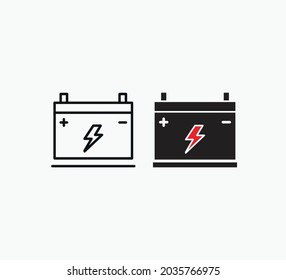 Battery icon vector logo design template
