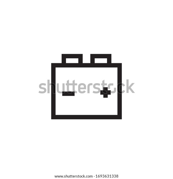 Battery icon, vector logo\
design