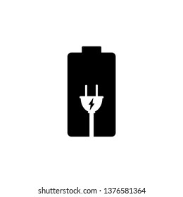 Battery icon vector. Battery logo illustration. Trendy flat design style.