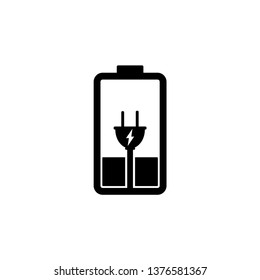 Battery icon vector. Battery logo illustration. Trendy flat design style.