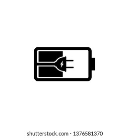 Battery icon vector. Battery logo illustration. Trendy flat design style.