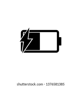 Battery icon vector. Battery logo illustration. Trendy flat design style.