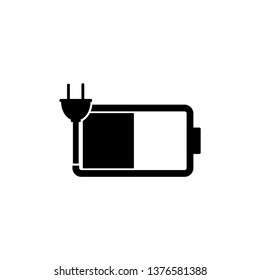 Battery icon vector. Battery logo illustration. Trendy flat design style.