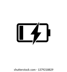 Battery icon vector. Battery logo illustration. Trendy flat design style.