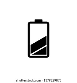 Battery icon vector. Battery logo illustration. Trendy flat design style.