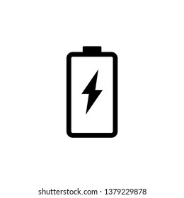 Battery icon vector. Battery logo illustration. Trendy flat design style.