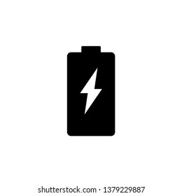 Battery icon vector. Battery logo illustration. Trendy flat design style.