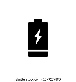 Battery icon vector. Battery logo illustration. Trendy flat design style.