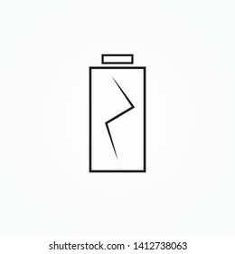 battery icon. Battery icon vector. Battery logo illustration.